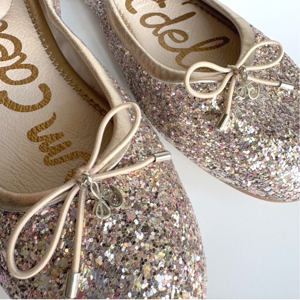 Sam Edelman Felicia Glitter Ballet Flats Women's Size 7 - Picture 4 of 9